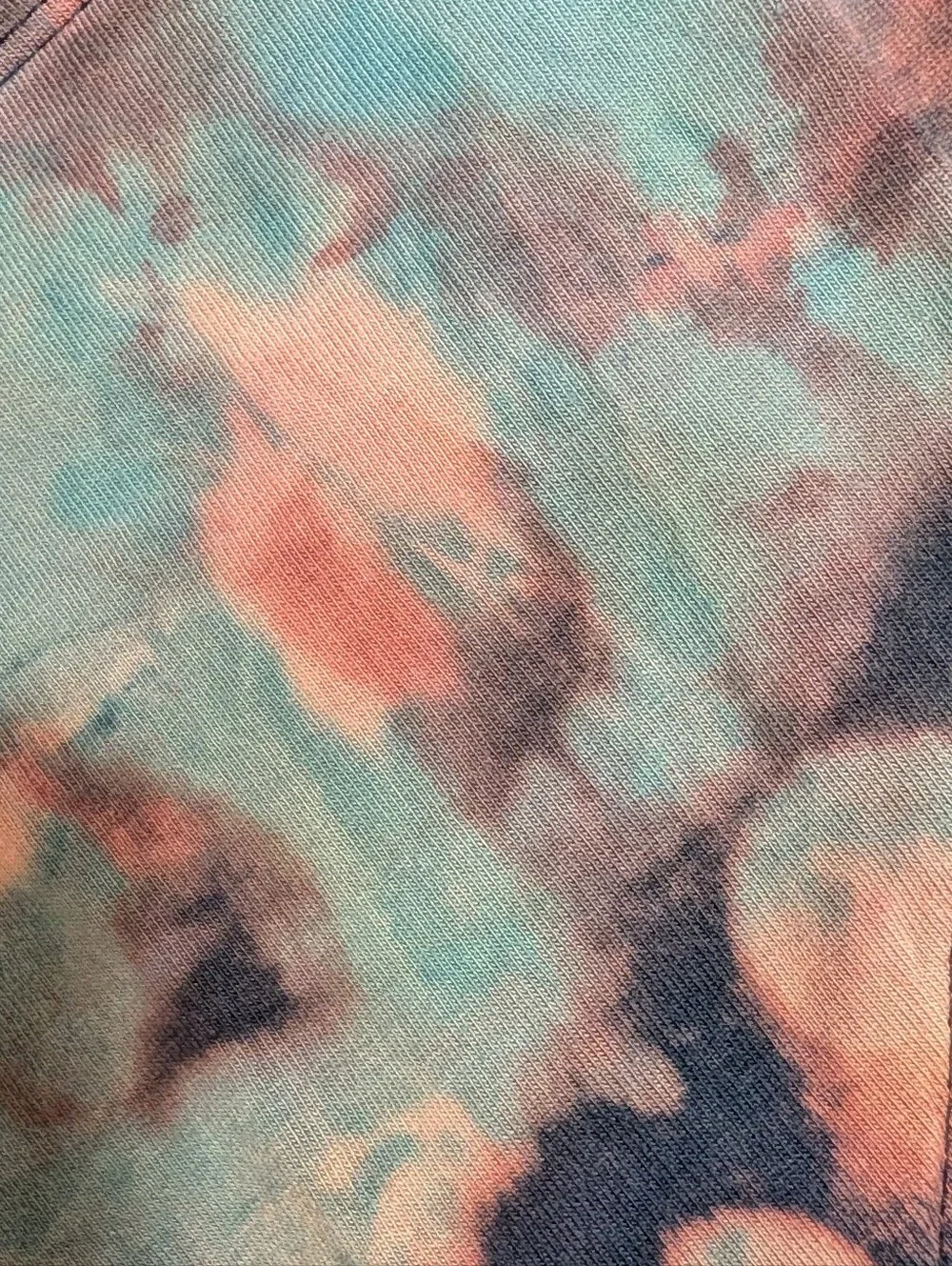 NWOT Tie-Dye Triangle Pet Bandana / Baby Bandaid Bib in Teal, Brown, And Coral